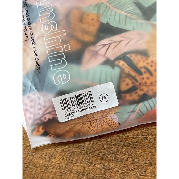 NEW Womens Cupshe Soft Tropics Short Sleeve Mini Dress Beach Vacation Floral M - Picture 4 of 6